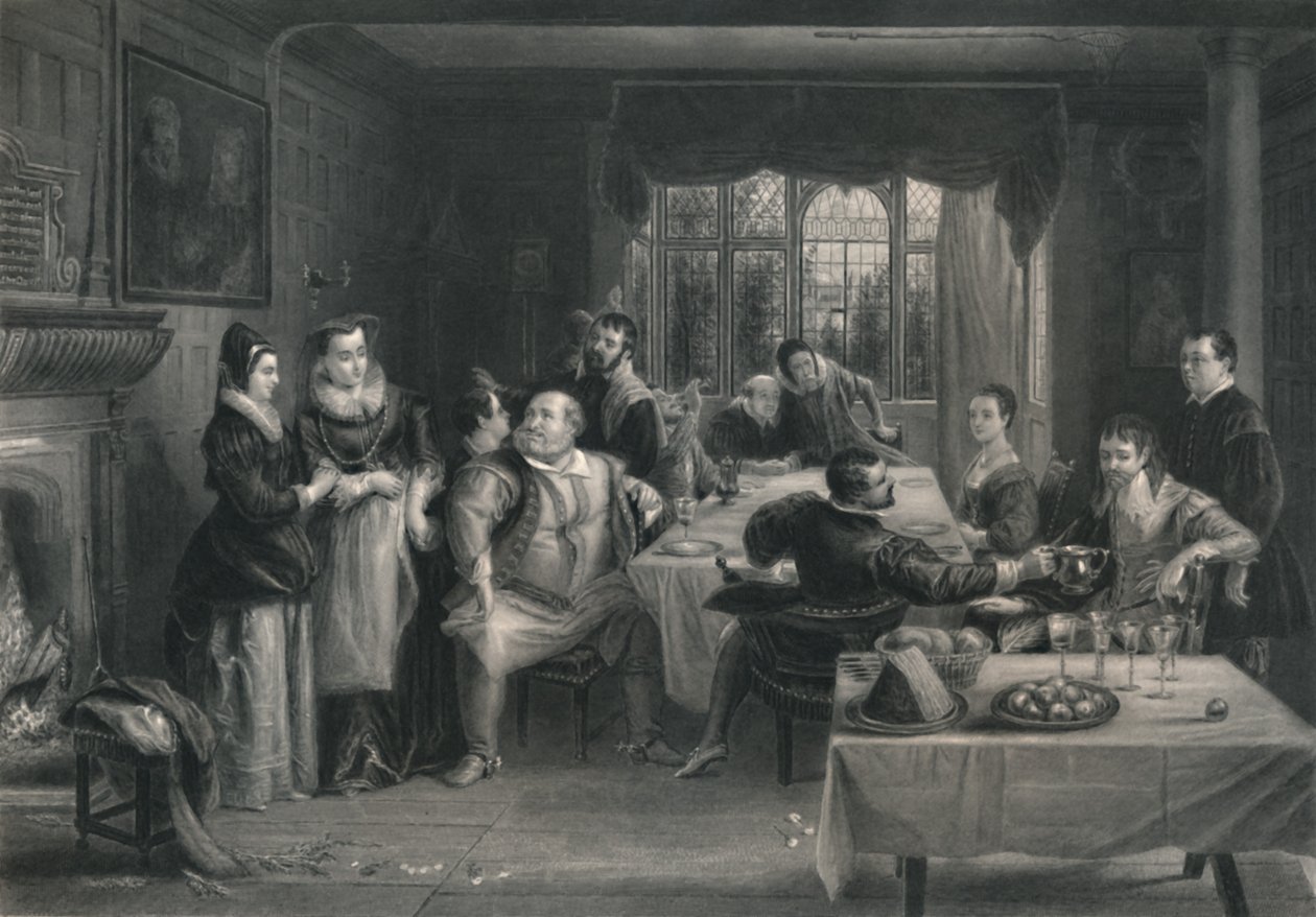 Falstaff وأصدقائه زوجات وندسور المرح ، c1870 بواسطة W. Greatbatch