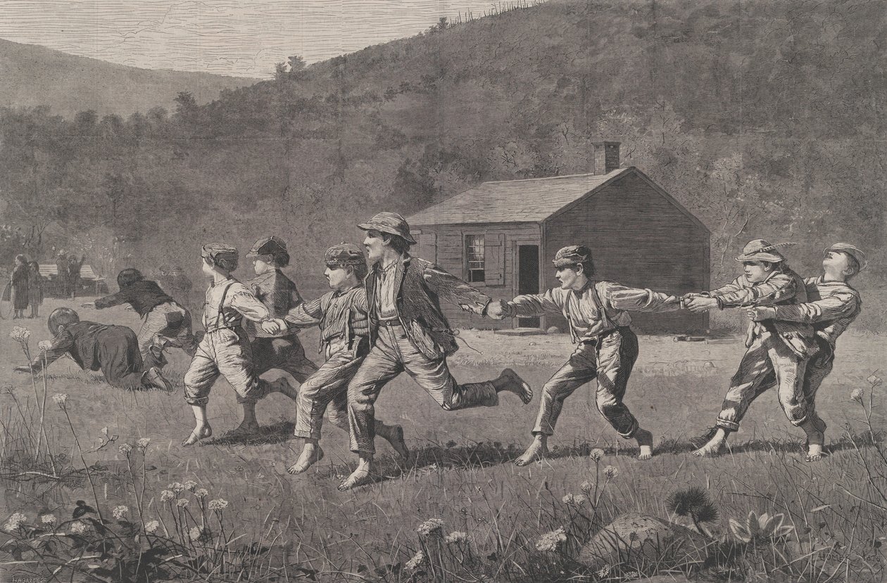 Snap-the-Whip Harper's Weekly ، المجلد. السابع عشر ، 20 سبتمبر 1873. بواسطة WH Lagarde