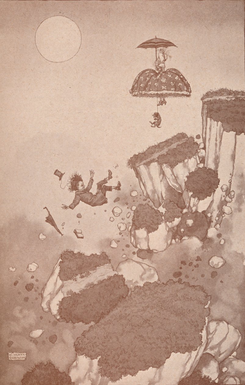 كيف حصل مخترع الطائرة على الفكرة لأول مرة أثناء الانزلاق الأرضي ، c1918 1919 بواسطة وليام هيث روبنسون