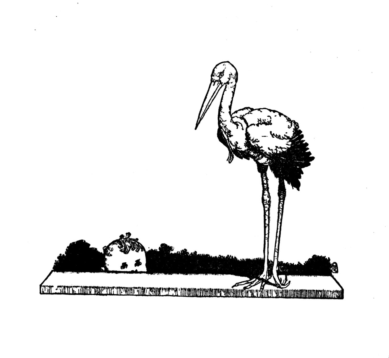 طائر اللقلق! طائر اللقلق! اللقلق ذو الأرجل الطويلة !، c1930 بواسطة وليام هيث روبنسون