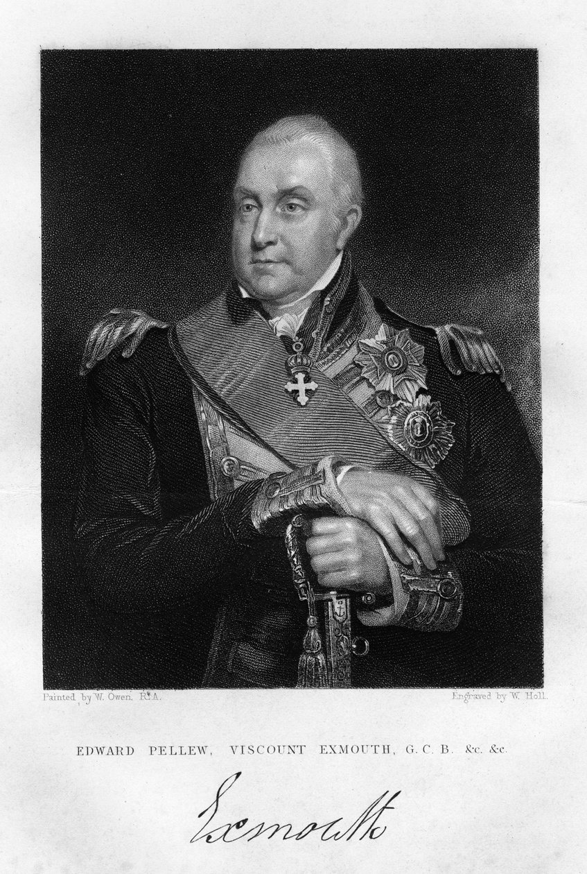 الأدميرال إدوارد بيليو 1757-1833 ، الأول فيكونت إكسماوث ، 1837. بواسطة دبليو هول
