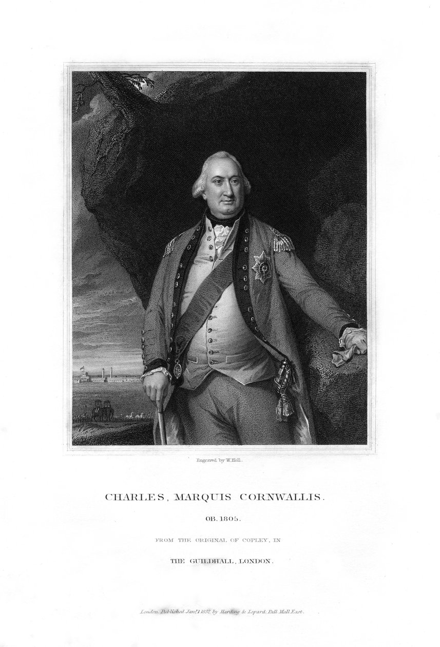 تشارلز كورنواليس ، مركيز كورنواليس الأول ، القائد العسكري الإنجليزي ، 1832. بواسطة دبليو هول