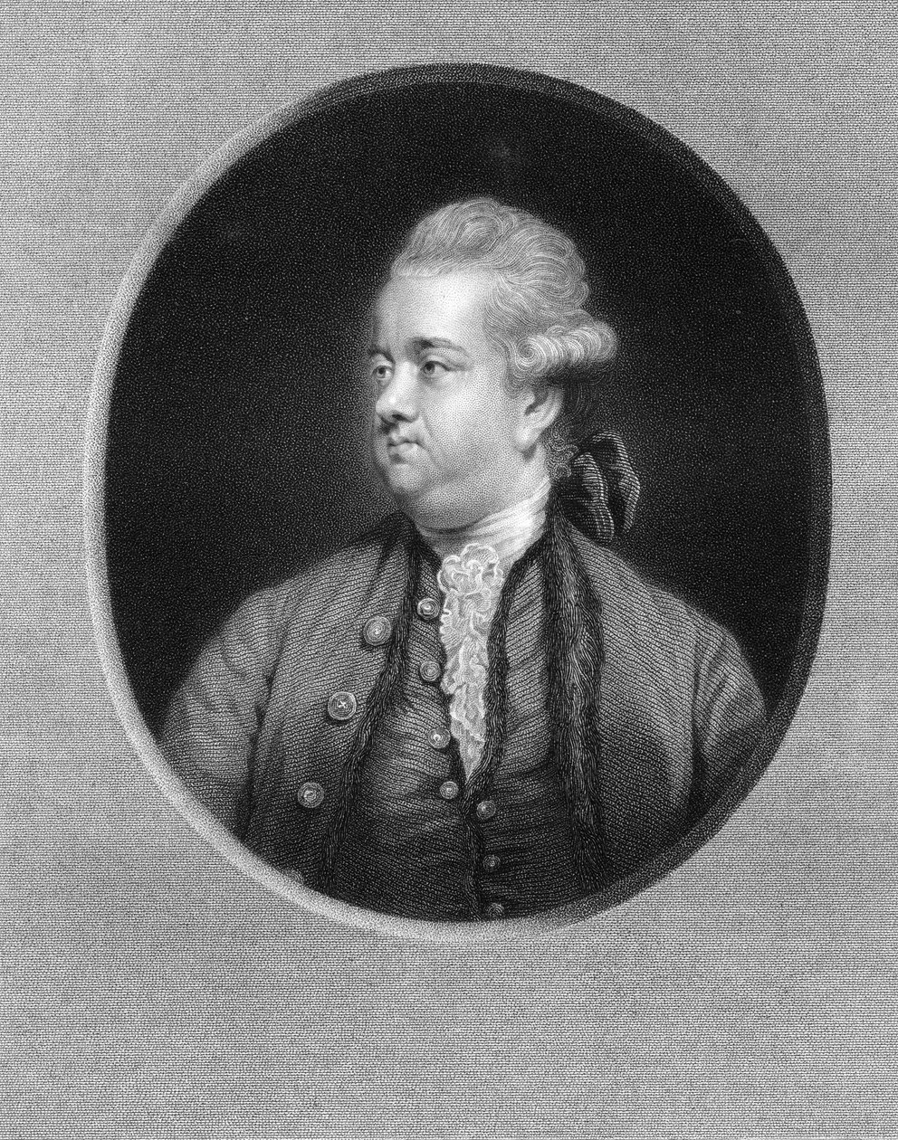 إدوارد جيبون ، مؤرخ بريطاني من القرن الثامن عشر ، 1836. بواسطة دبليو هول