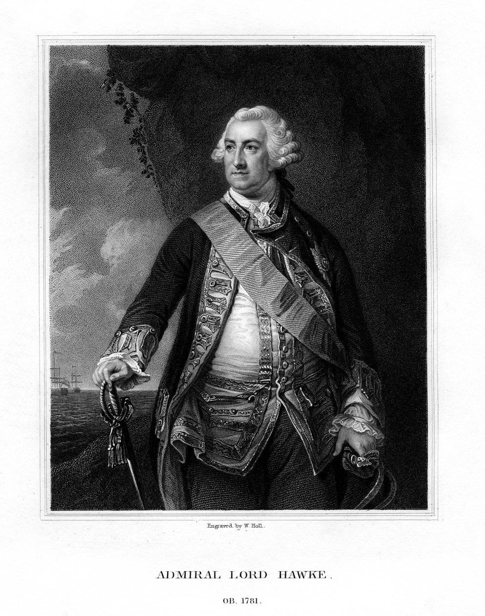 إدوارد هوك ، بارون هوك الأول ، أميرال بريطاني ، 1833. بواسطة دبليو هول