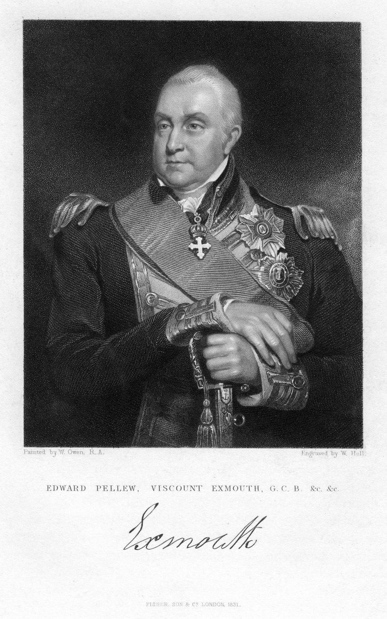 إدوارد بيليو ، 1st Viscount Exmouth ، ضابط البحرية البريطانية ، 1831. بواسطة دبليو هول