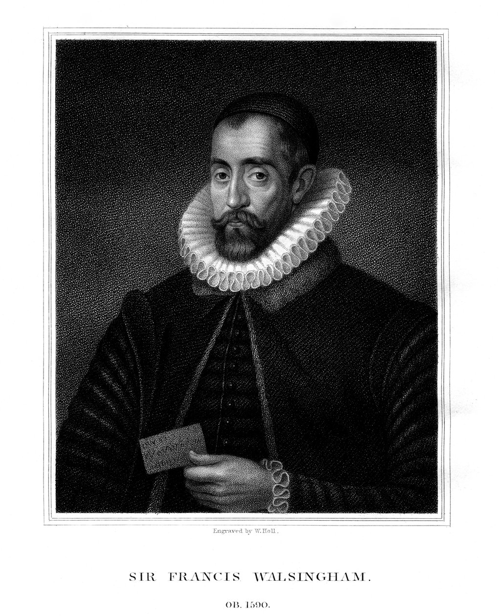 السير فرانسيس والسينغهام ، spymaster للملكة إليزابيث الأولى ، 1824. بواسطة دبليو هول