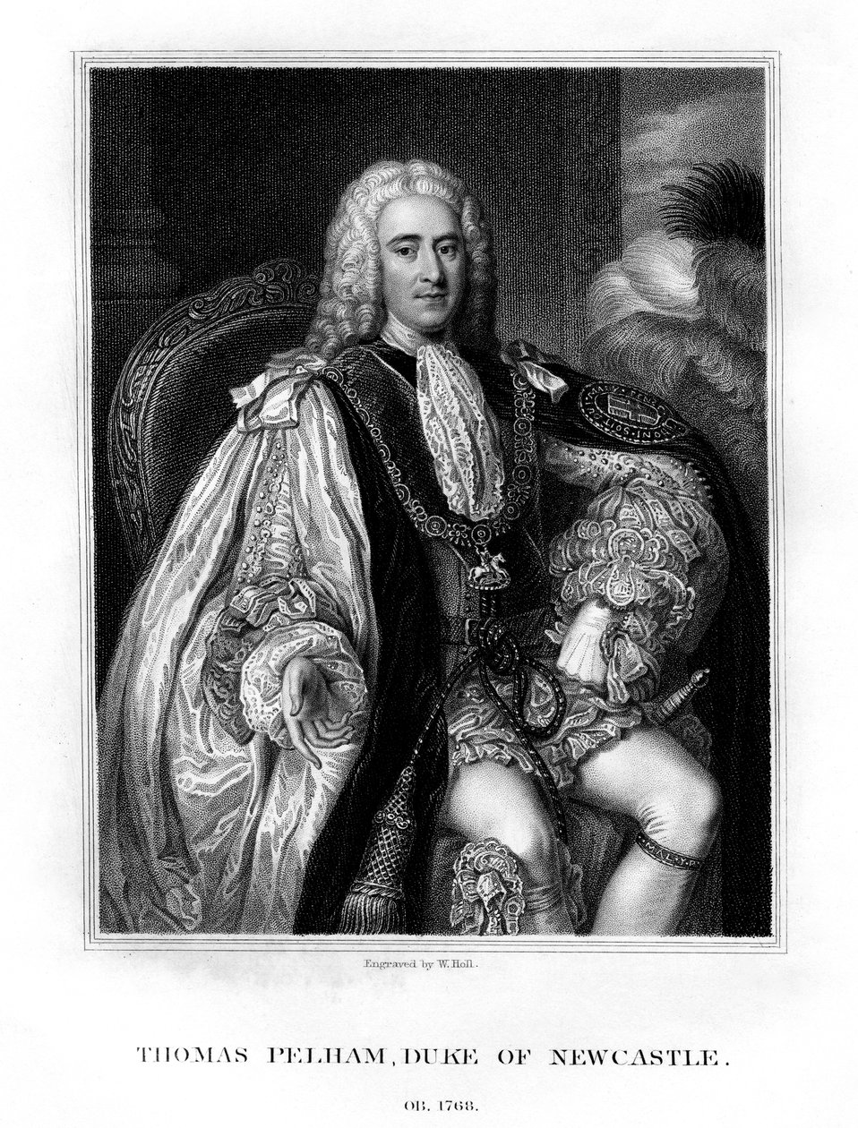 توماس بيلهام-هولز ، دوق نيوكاسل أبون تاين الأول ، رجل دولة ويغ البريطاني ، 1831. بواسطة دبليو هول