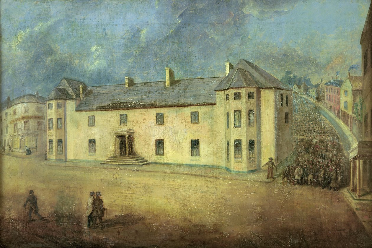 يهاجم رسامو الخرائط فندق Westgate ، نيوبورت في 4 نوفمبر 1839 بواسطة دبليو هويل