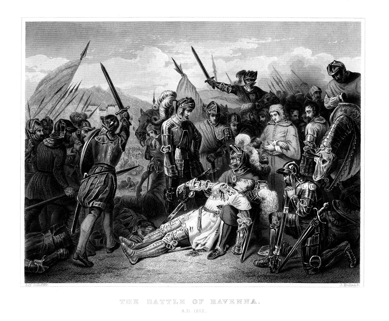 معركة رافينا ، 11 أبريل 1512 ، 1875 بواسطة دبليو هولاند