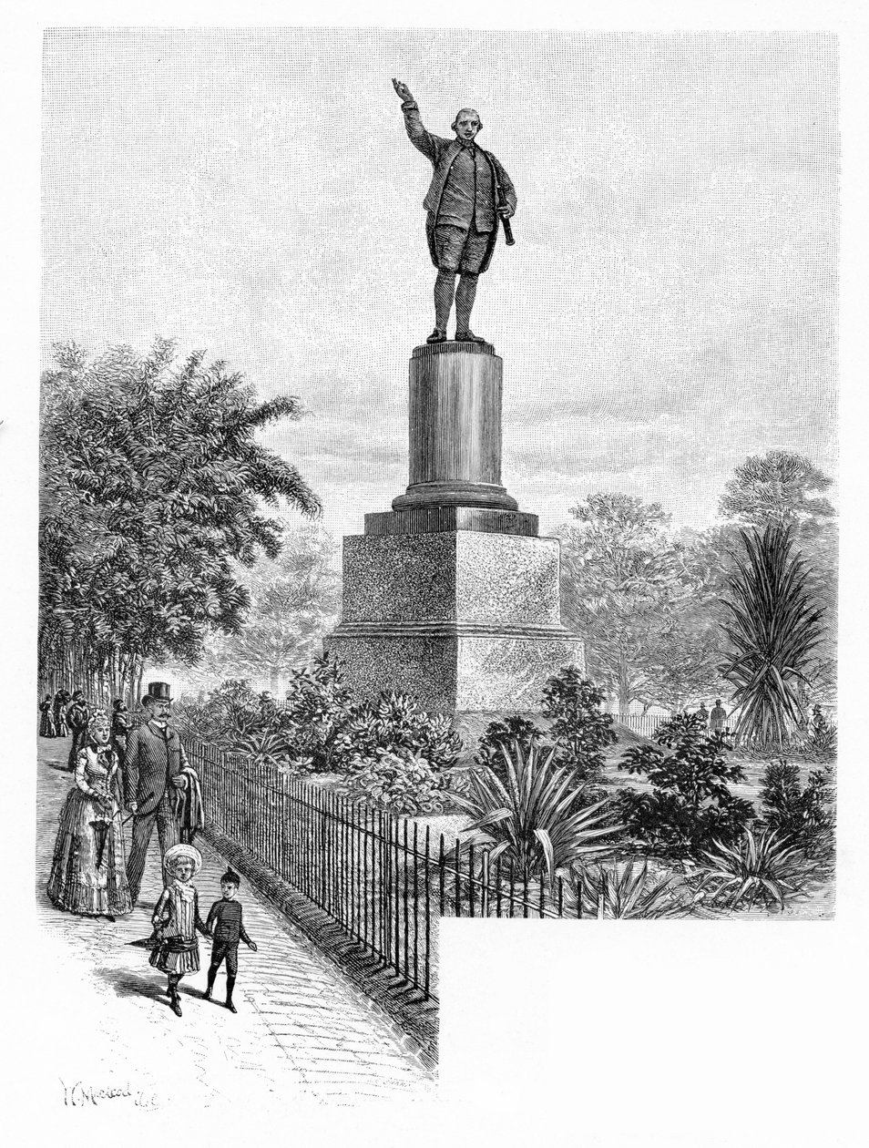 نصب الطهاة ، هايد بارك ، سيدني ، أستراليا ، 1886. بواسطة دبليو ماكلويد