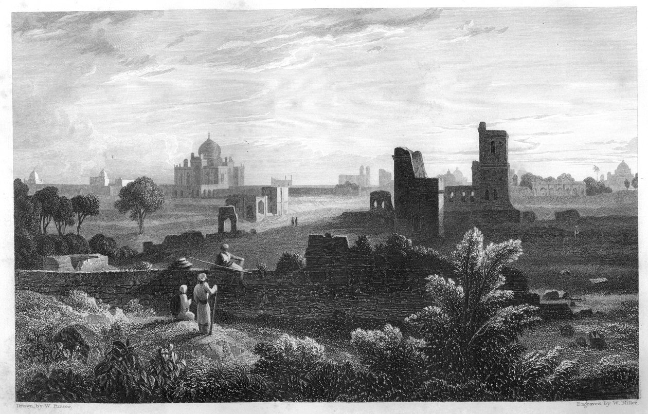 قبر Humaioon ، دلهي ، الهند ، c1860. بواسطة دبليو ميللر