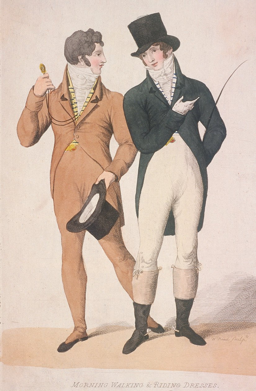 فساتين الصباح للمشي والركوب ، c1810 بواسطة قراءة W
