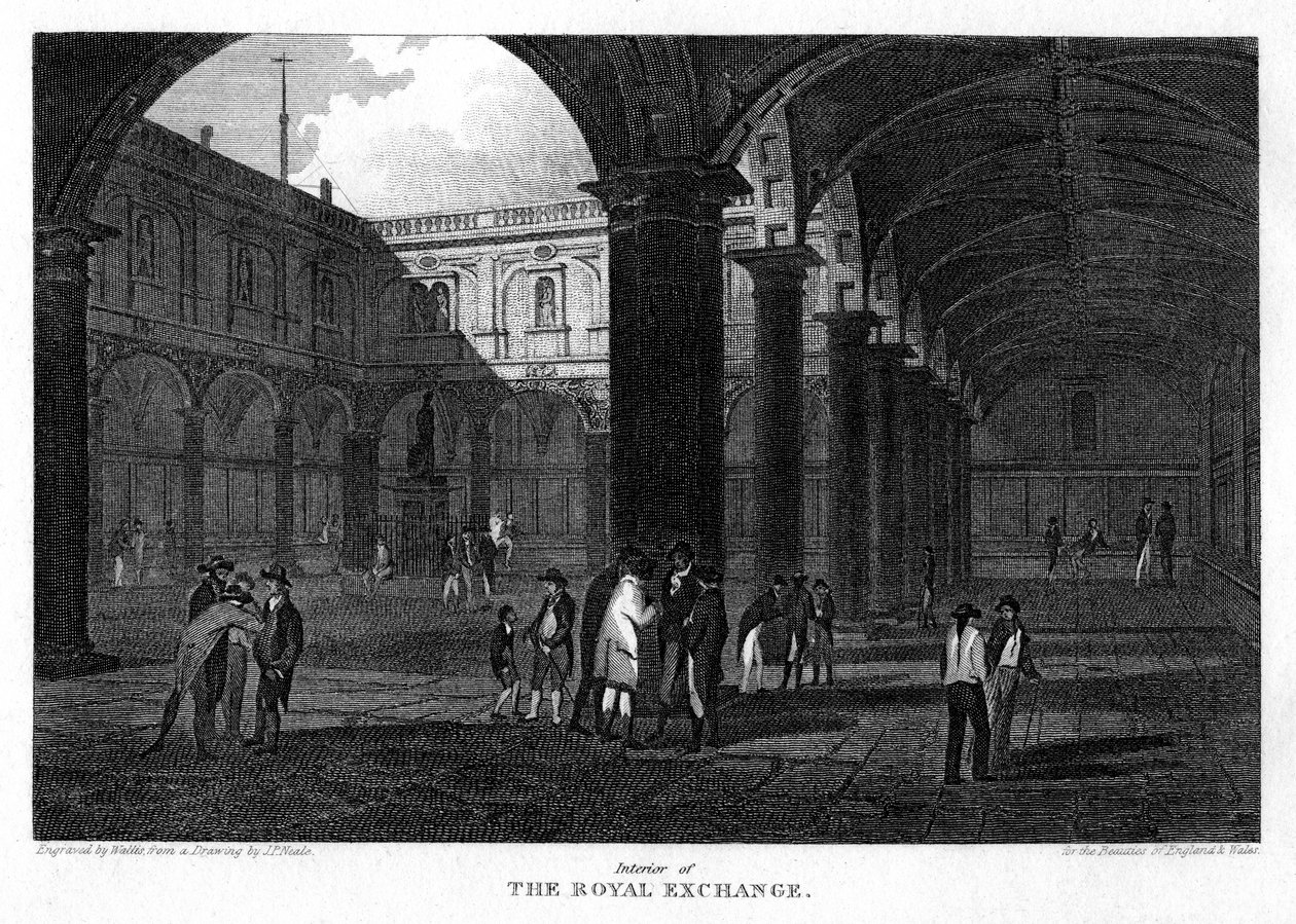 التبادل الملكي ، مدينة لندن ، 1816. بواسطة دبليو واليس