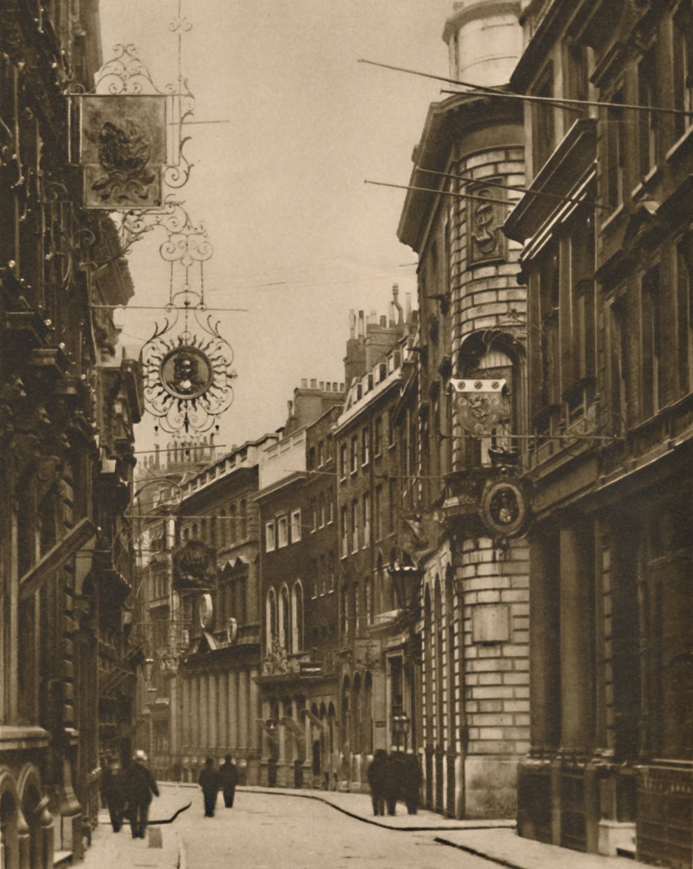 لقد عادت العلامات القديمة إلى شارع لومبارد ، c1935. بواسطة ويفين