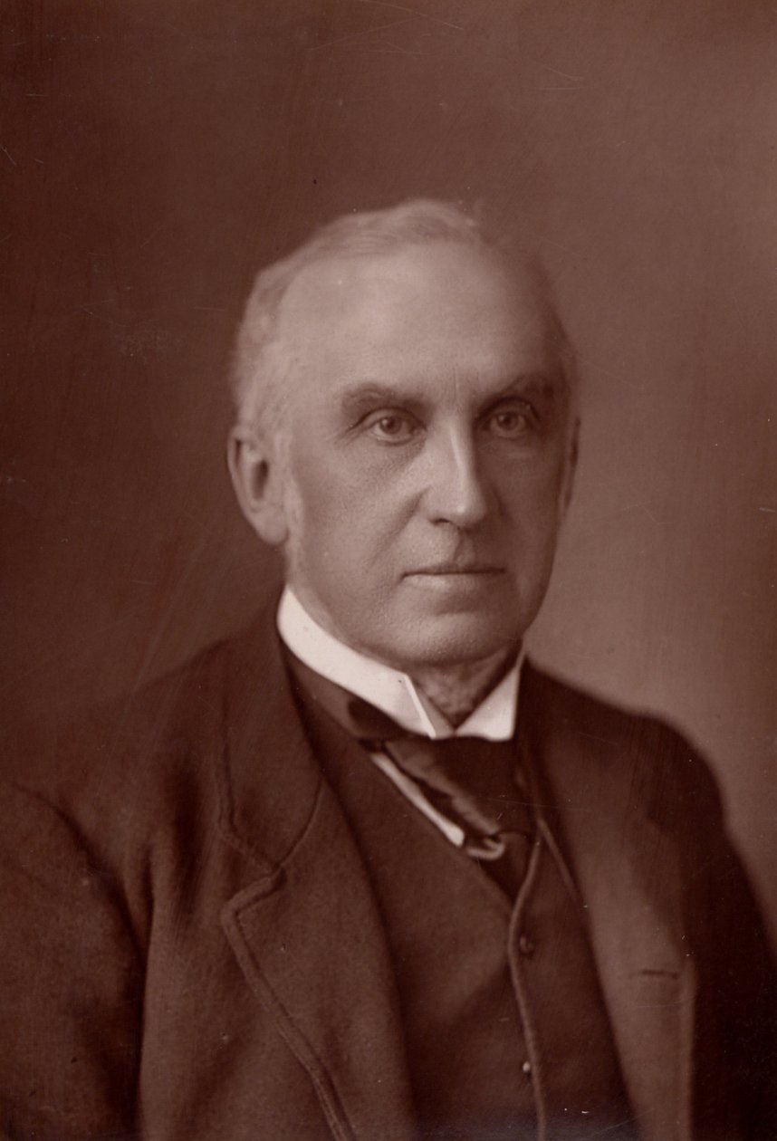 "" تشارلز راسل ، المحامي الإنجليزي الأول بارون راسل من كيلوين (1832-1900). اللورد رئيس قضاة إنجلترا من 1894 (woodburytype) بواسطة W و D (بعد) داوني