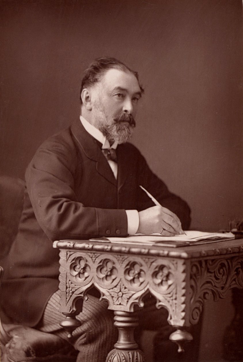 "" فريدريك هاريسون (1831-1923) فقيه وفيلسوف وضعي إنجليزي. (وودبريتيبي) بواسطة W و D (بعد) داوني