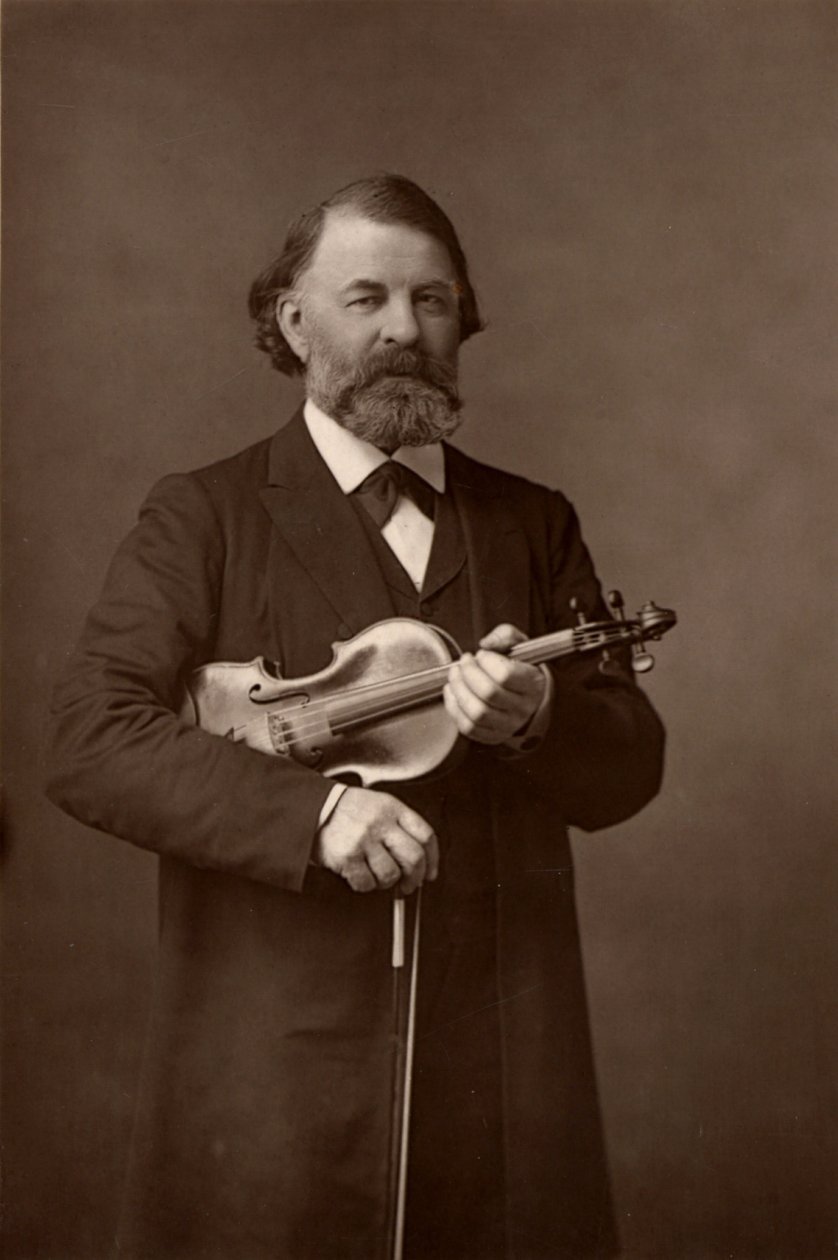 "" جوزيف يواكيم (1831-1907) عازف كمان مجري وملحن ومدير معهد برلين الموسيقي (وودبريتيبي) بواسطة W و D (بعد) داوني