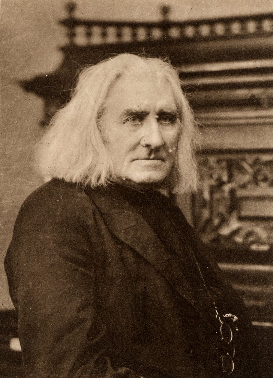 فرانز ليزت (1811-1886) عازف البيانو والملحن المجري في وقت لاحق من الحياة. حفر ضوئي بعد صورة فوتوغرافية لـ W & D Downey ، لندن (حفر ضوئي) بواسطة دبليو و دي داوني