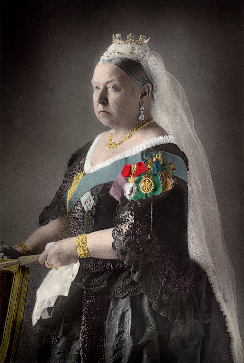 الملكة فيكتوريا (1819-1901) من المملكة المتحدة. تصوير دبليو ودي داوني ، مأخوذ من "The Cabinet Portrait Gallery" بإنجلترا بواسطة دبليو و دي داوني
