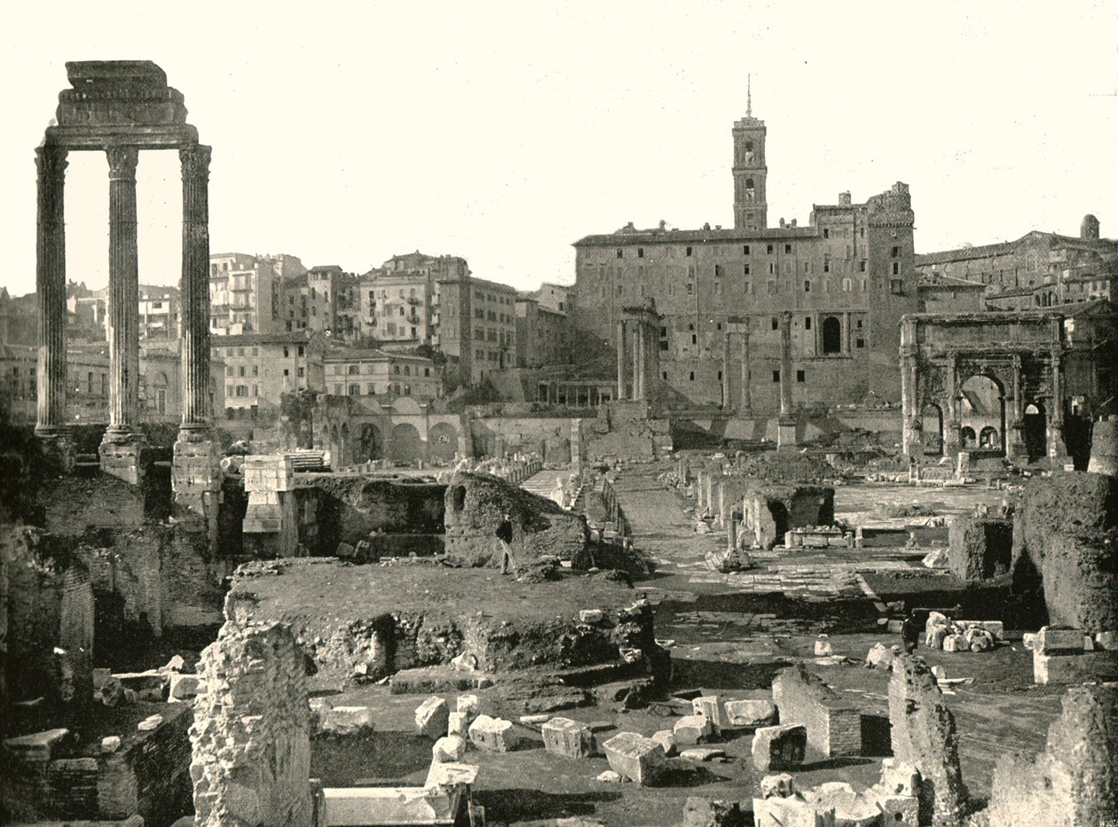 نظرة عامة على المنتدى ، روما ، إيطاليا ، 1895. بواسطة W and S Ltd
