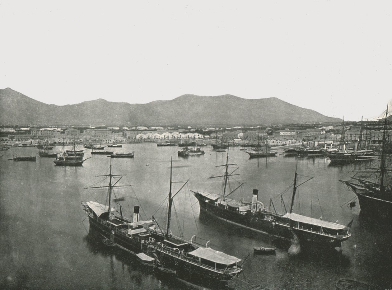 منظر عام للميناء ، باليرمو ، صقلية ، إيطاليا ، 1895. بواسطة W and S Ltd