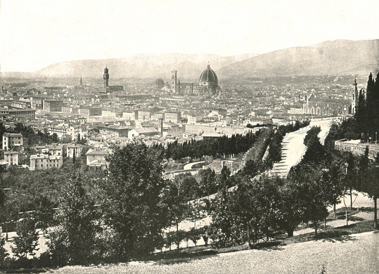 بانوراما مدينة فلورنسا ، إيطاليا ، 1895. بواسطة W and S Ltd
