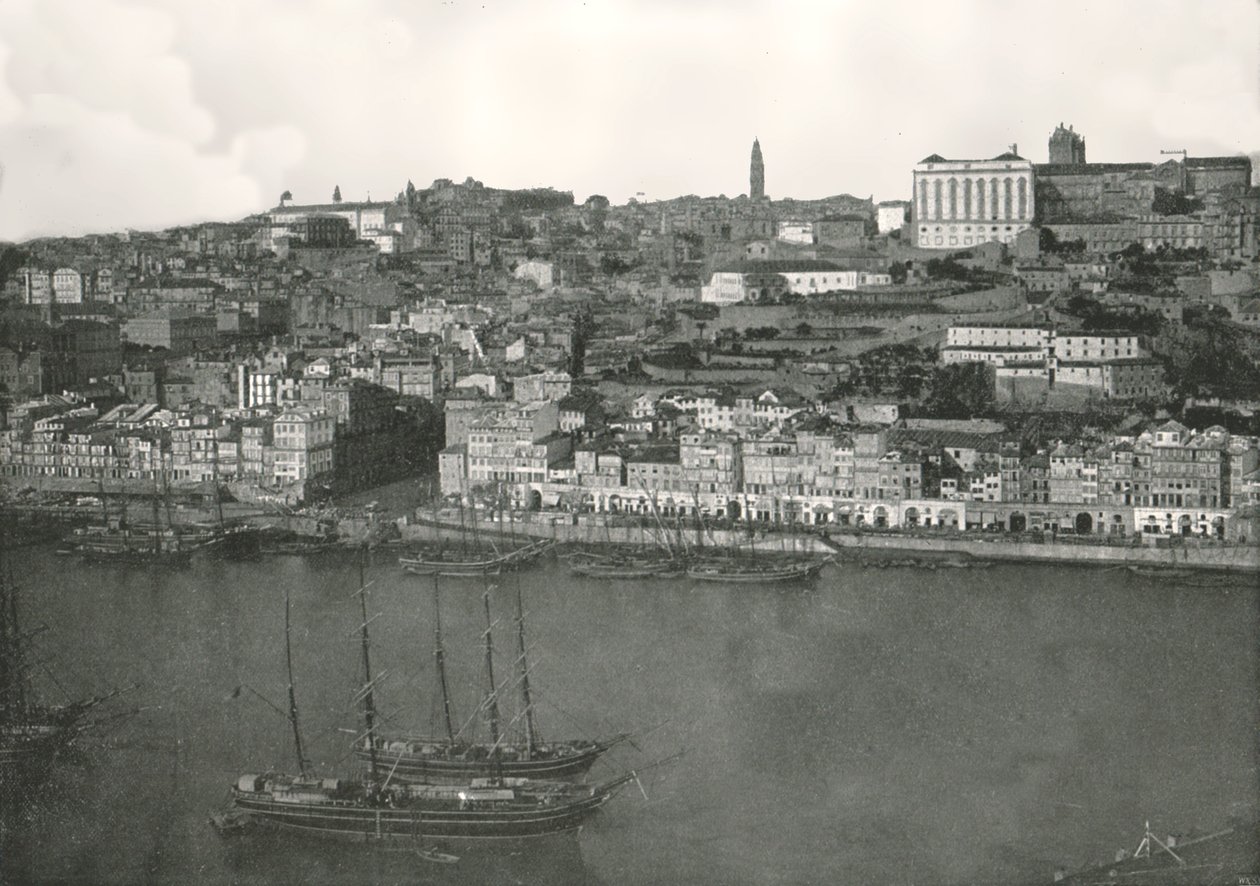 بانوراما مدينة Oporto ، البرتغال ، 1895. بواسطة W and S Ltd