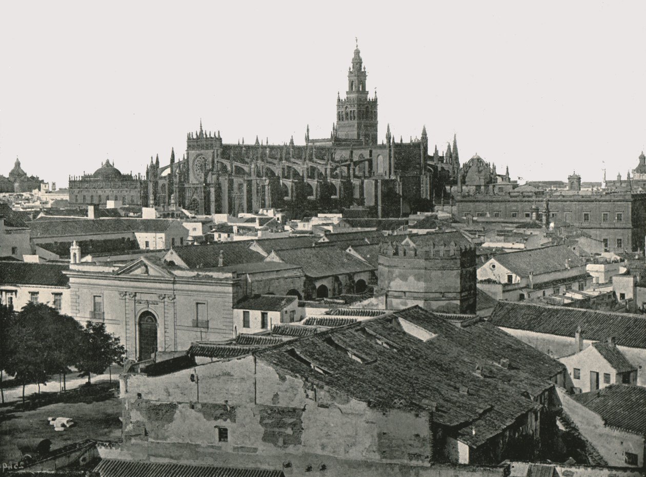 الكاتدرائية ، إشبيلية ، إسبانيا ، 1895. بواسطة W and S Ltd
