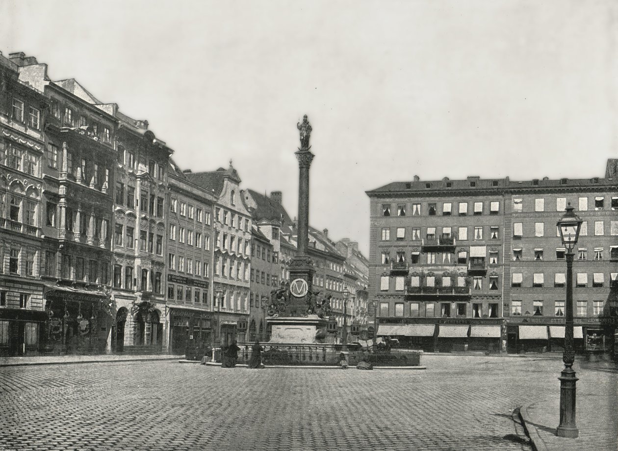 The Karolinenplatz ، ميونيخ ، ألمانيا ، 1895. بواسطة W and S Ltd