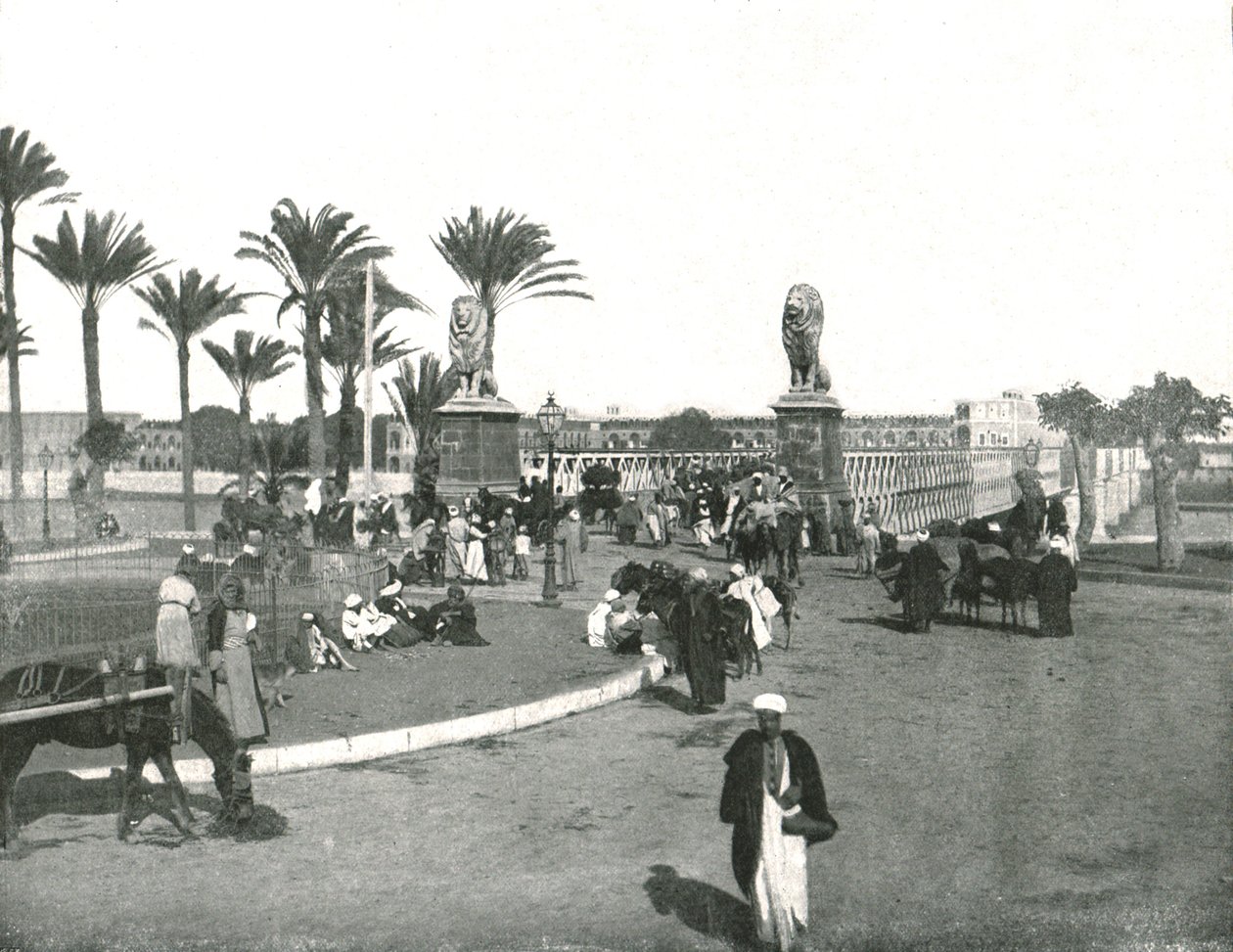 كوبري قصر النيل ، القاهرة ، مصر ، 1895. بواسطة W and S Ltd