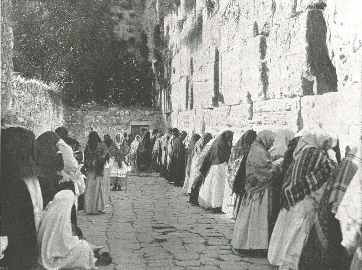 حائط المبكى ، القدس ، فلسطين ، 1895. بواسطة W and S Ltd