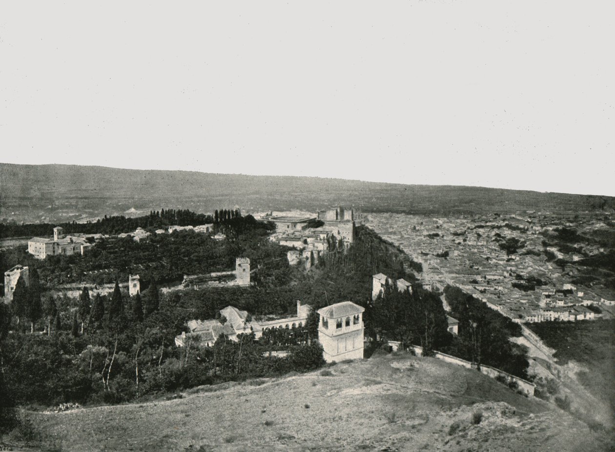 المدينة والقصر ، غرناطة ، إسبانيا ، 1895. بواسطة W and S Ltd