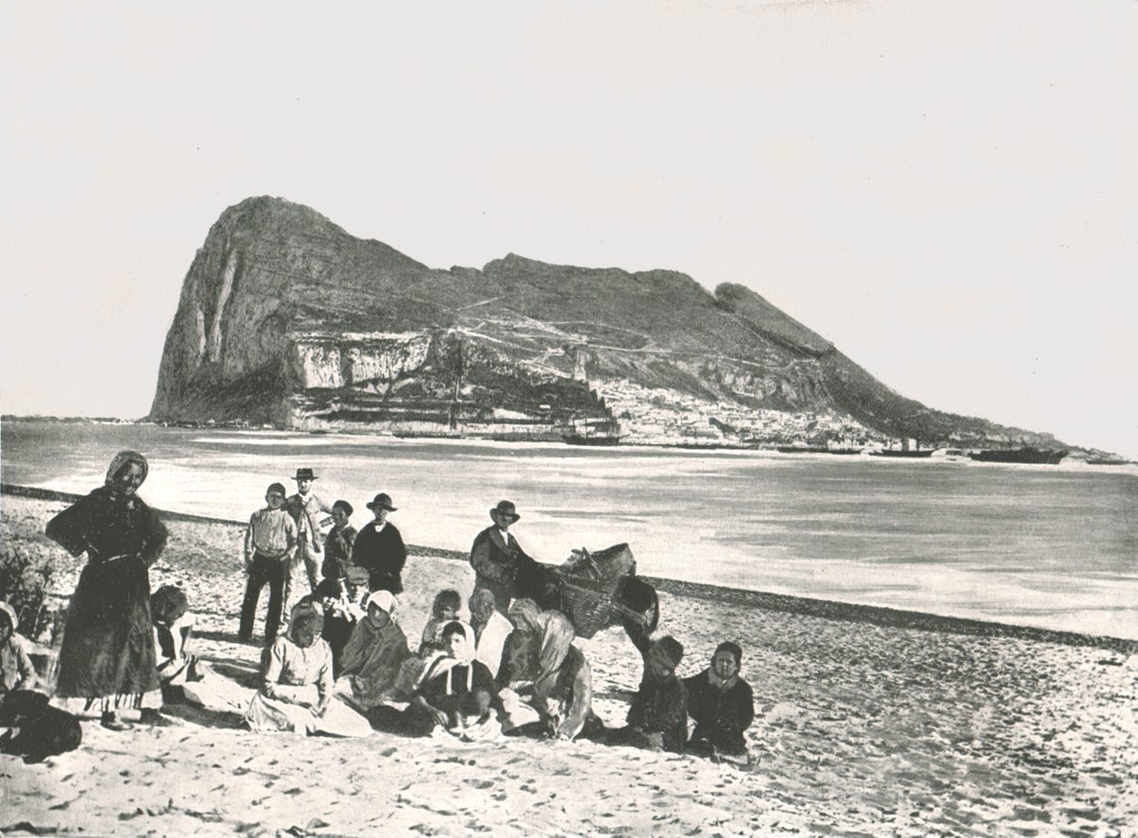 منظر للصخرة من البحر ، جبل طارق ، 1895. بواسطة W and S Ltd
