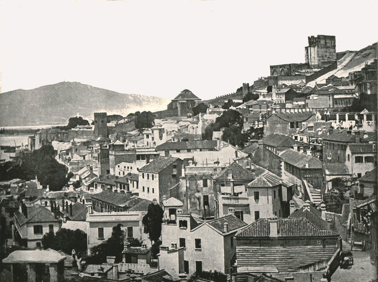 منظر للبلدة ، جبل طارق ، 1895. بواسطة W and S Ltd