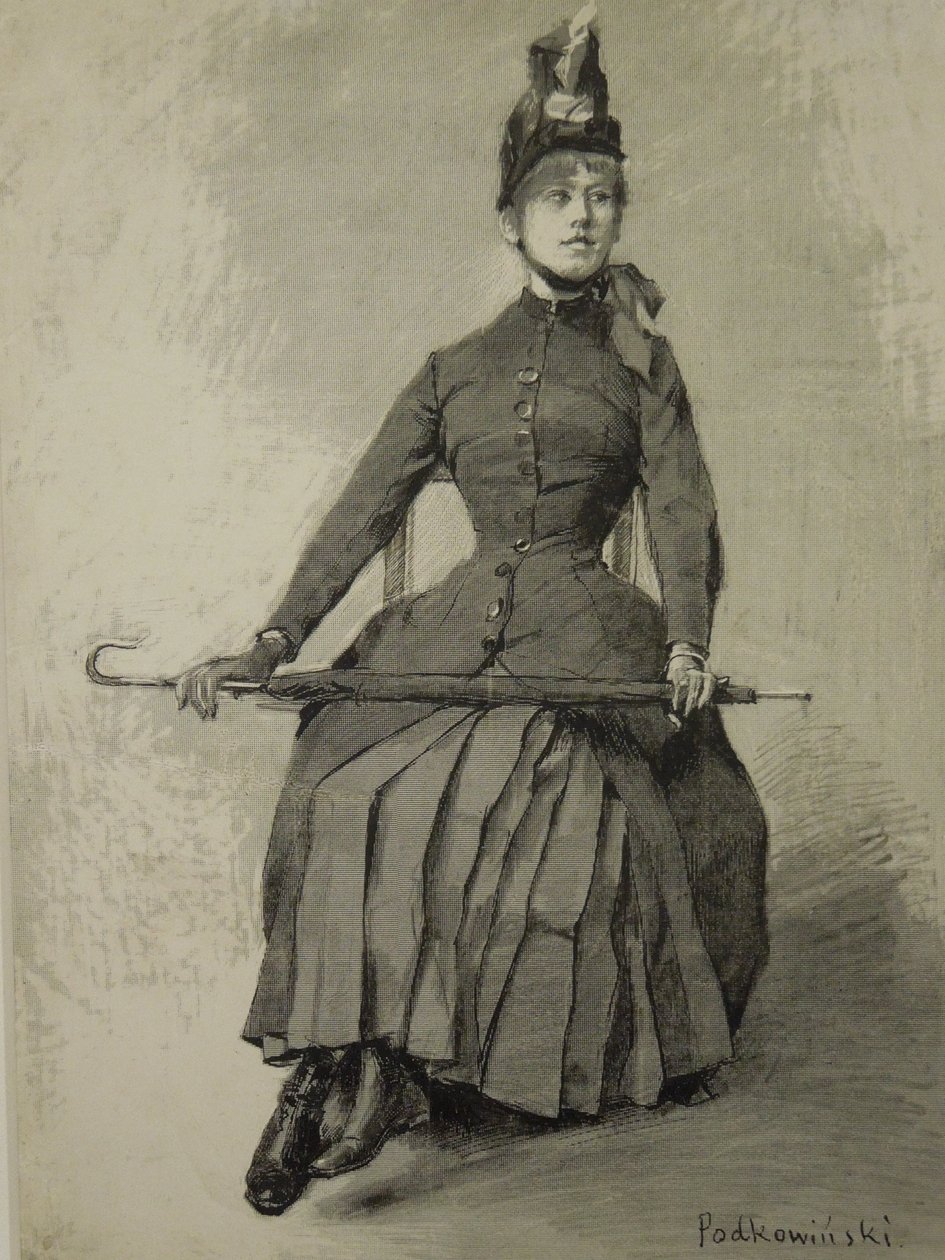 امرأة مع مظلة. بواسطة Władysław Podkowiński