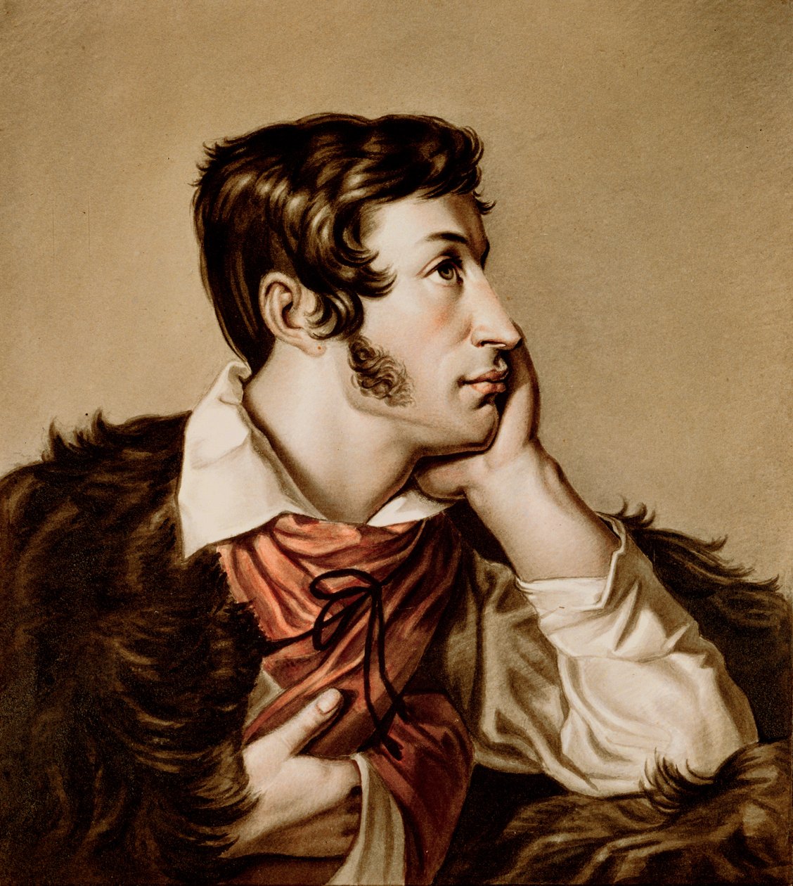 صورة لآدم برنار ميكيفيتش (1798-1855) بواسطة Walenty Wankowicz