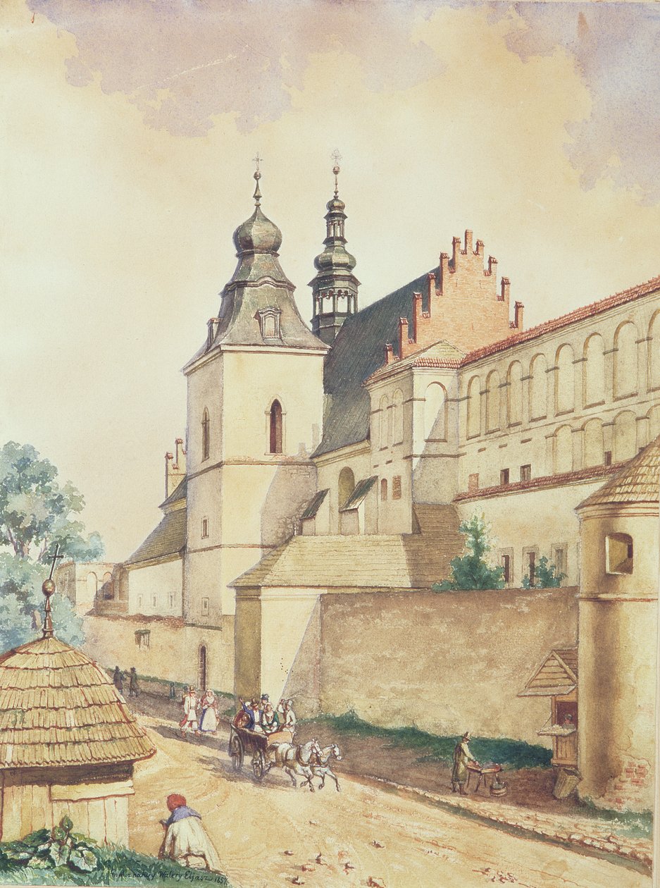 أمام دير نوربرتين ، Kozienice ، 1857 بواسطة Walery Eljasz Radzikowski