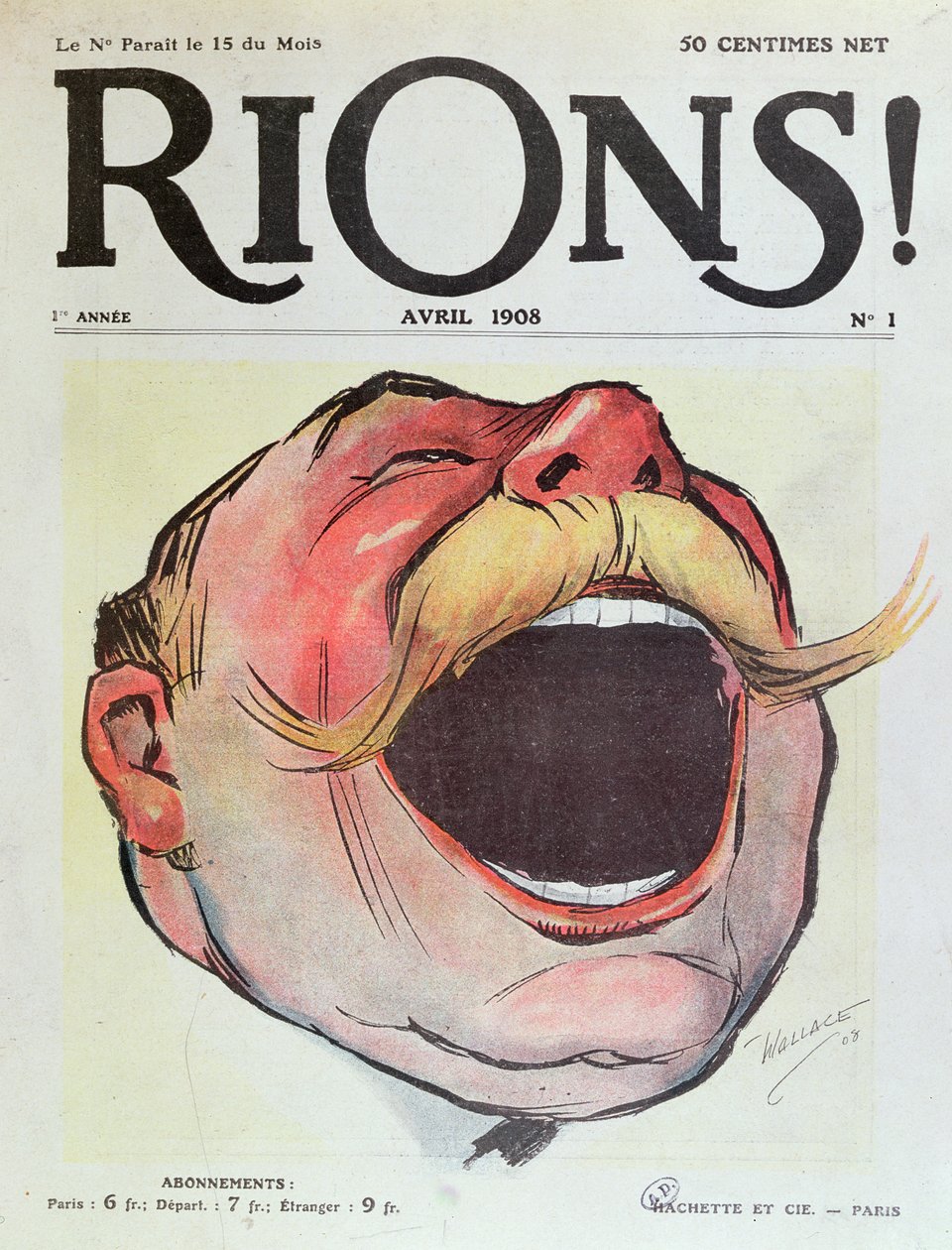 دعونا نضحك ، غلاف مجلة Rions ، 1908 بواسطة والاس