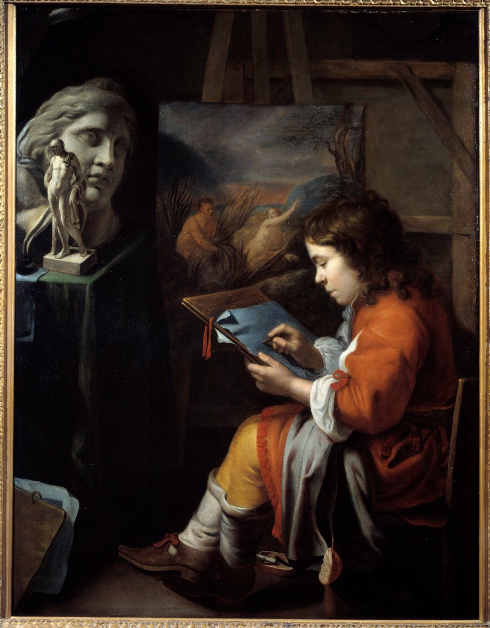 لوحة المصمم الشاب بواسطة Walelrant Vaillant (1623-1677) بواسطة Wallerant Vaillant