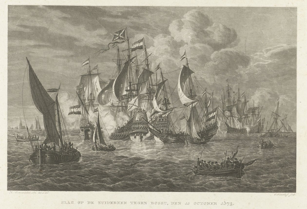 المعركة على Zuiderzee ضد Bossu ، 1573 معركة Zuiderzee ضد Bossu ، 11 أكتوبر 1573 (العنوان على الكائن) بواسطة والراد نيوهوف