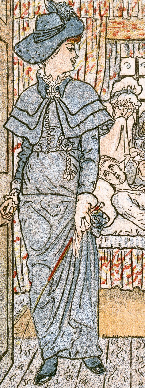 "Barbara Allen" ، رسم توضيحي للأغنية من "Pan-Pipes" ، كتاب الأغاني القديمة ، مرتب حديثًا ومع المرافقات من Theo. Marzials ، نشر في لندن من قبل جورج روتليدج وأولاده ، 1884 بواسطة والتر كرين