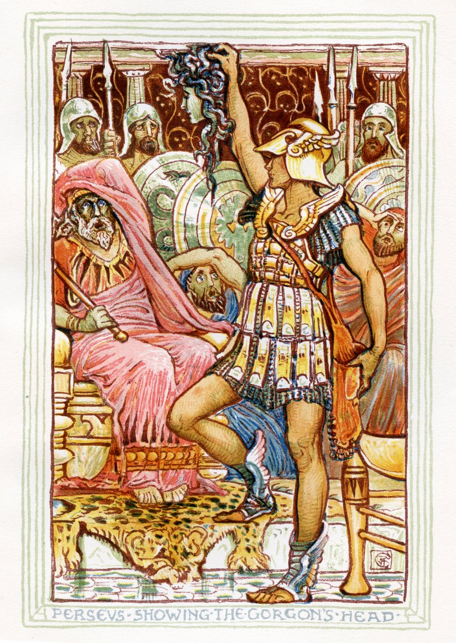Perseus يظهر رأس Medusas بواسطة والتر كرين
