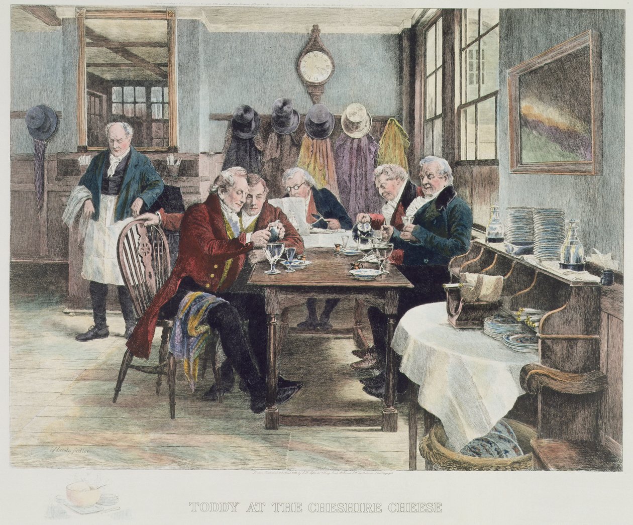 Toddy at the Cheshire Cheese ، تم نشره عام 1896 (أكواتينت) بواسطة والتر ديندي سادلر