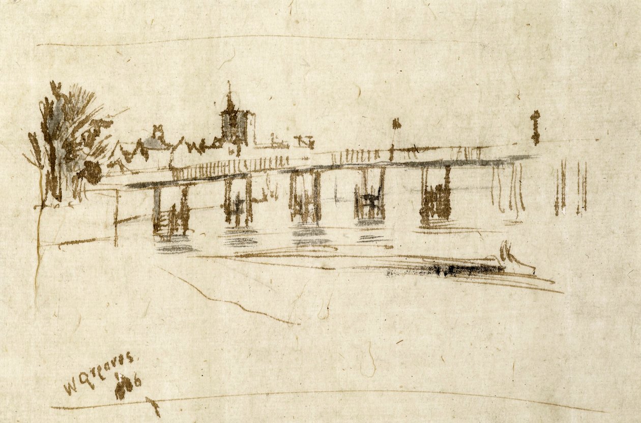جسر باترسي القديم ، c.1890 بواسطة والتر جريفز