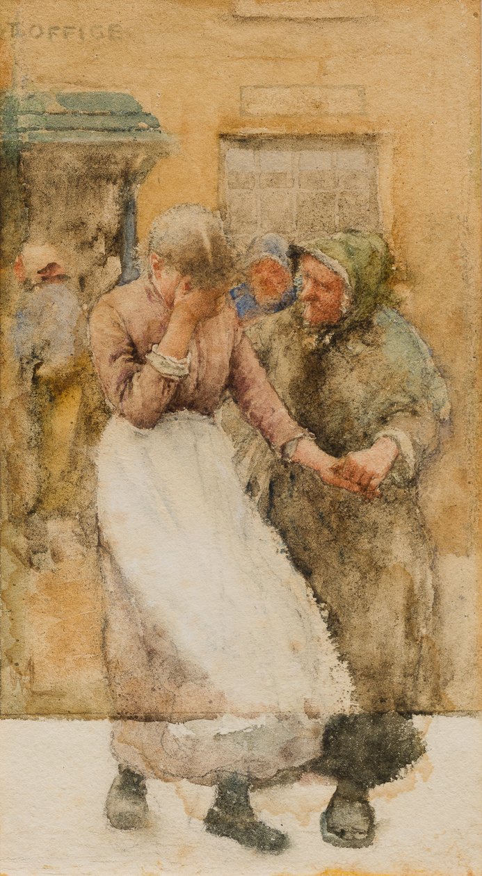 دراسة من بين المفقودين ، c.1894 (مرحاض على ورق) بواسطة والتر لانجلي