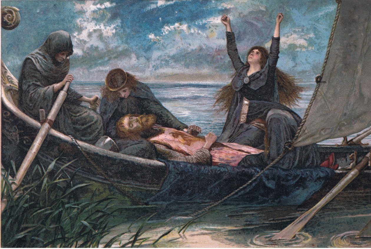 وفاة آرثر ، توضيح من صور Tennyson التي نشرتها EP Dutton & Co ، c.1900 بواسطة والتر باجيت