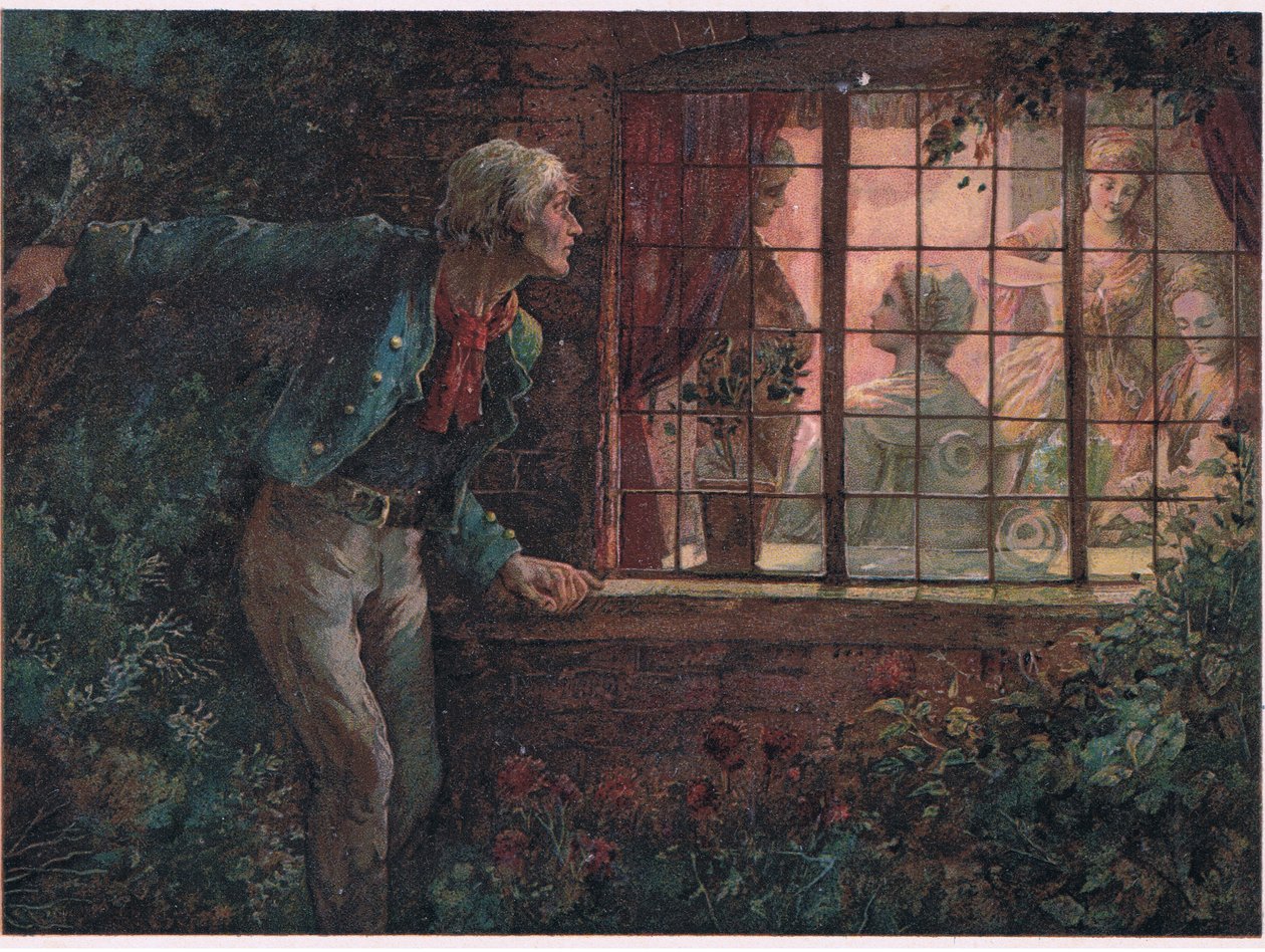 عودة Enoch Arden ، توضيح من صور Tennyson التي نشرتها EP Dutton & Co ، c.1900 بواسطة والتر باجيت