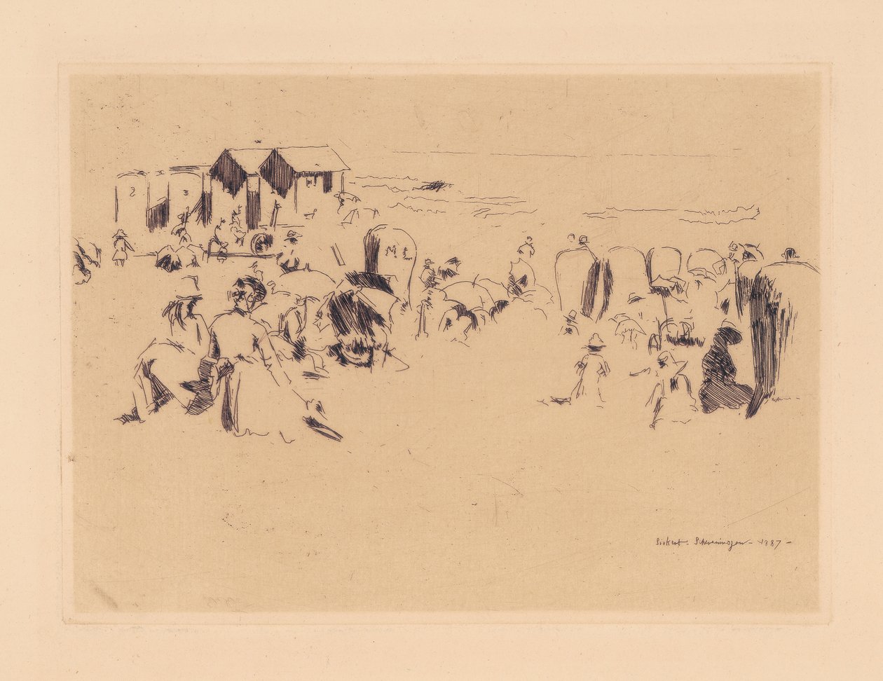 Scheveningen ، آلات الاستحمام ، 1887 بواسطة والتر ريتشارد سيكرت