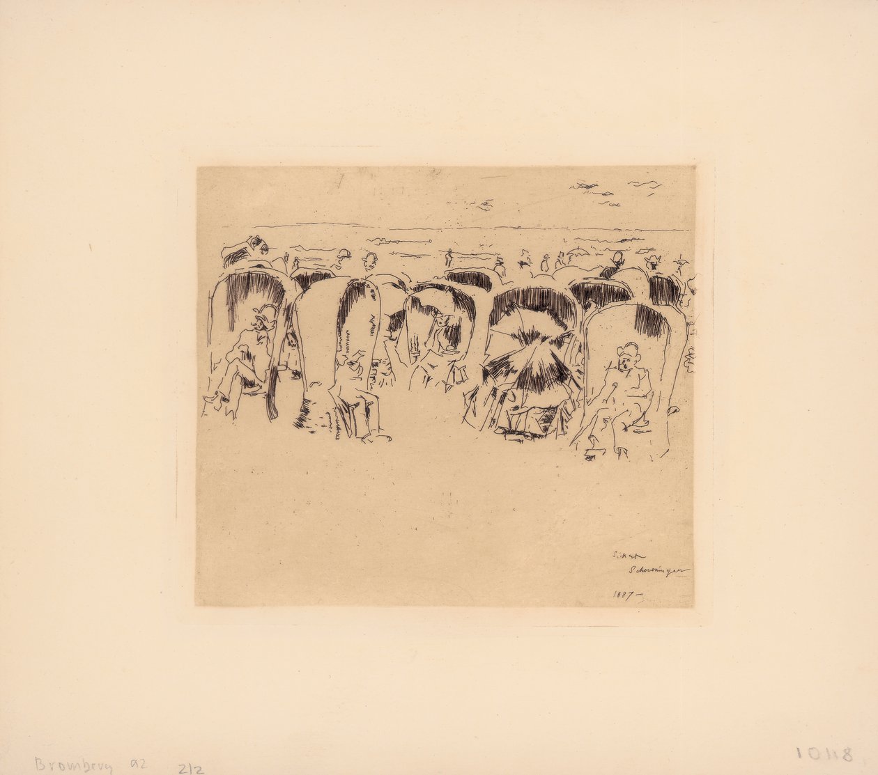 Scheveningen ، Windstoelen على الشاطئ ، 1887 بواسطة والتر ريتشارد سيكرت