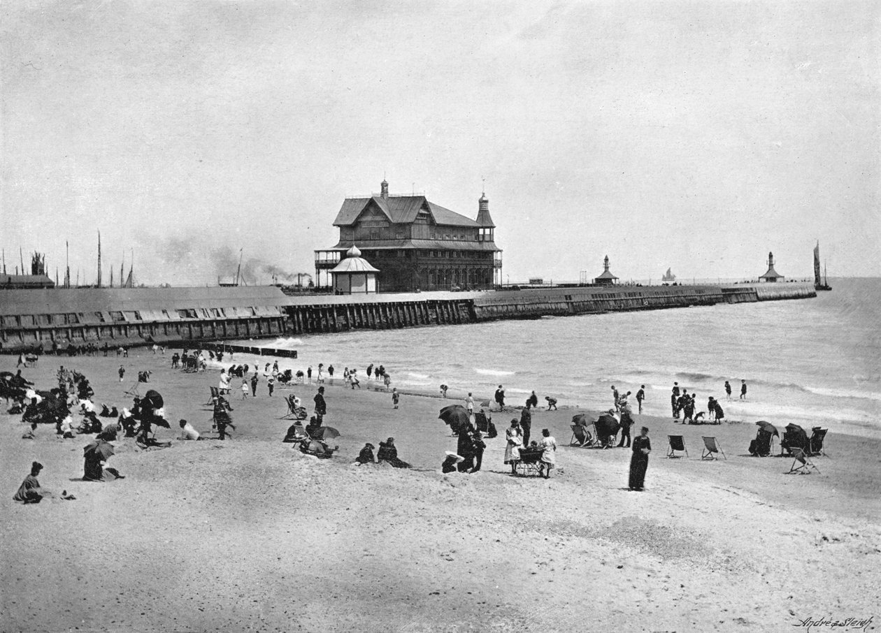 الرصيف ، Lowestoft ، c1896 بواسطة والتر بوغتون
